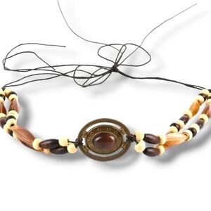 NWT Hatband wood beaded